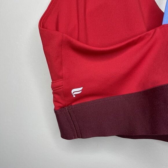 FABLETICS Womens All Day Every Day Bra II EUC Sz XL Red Contrast Straps Stretch - Picture 6 of 8